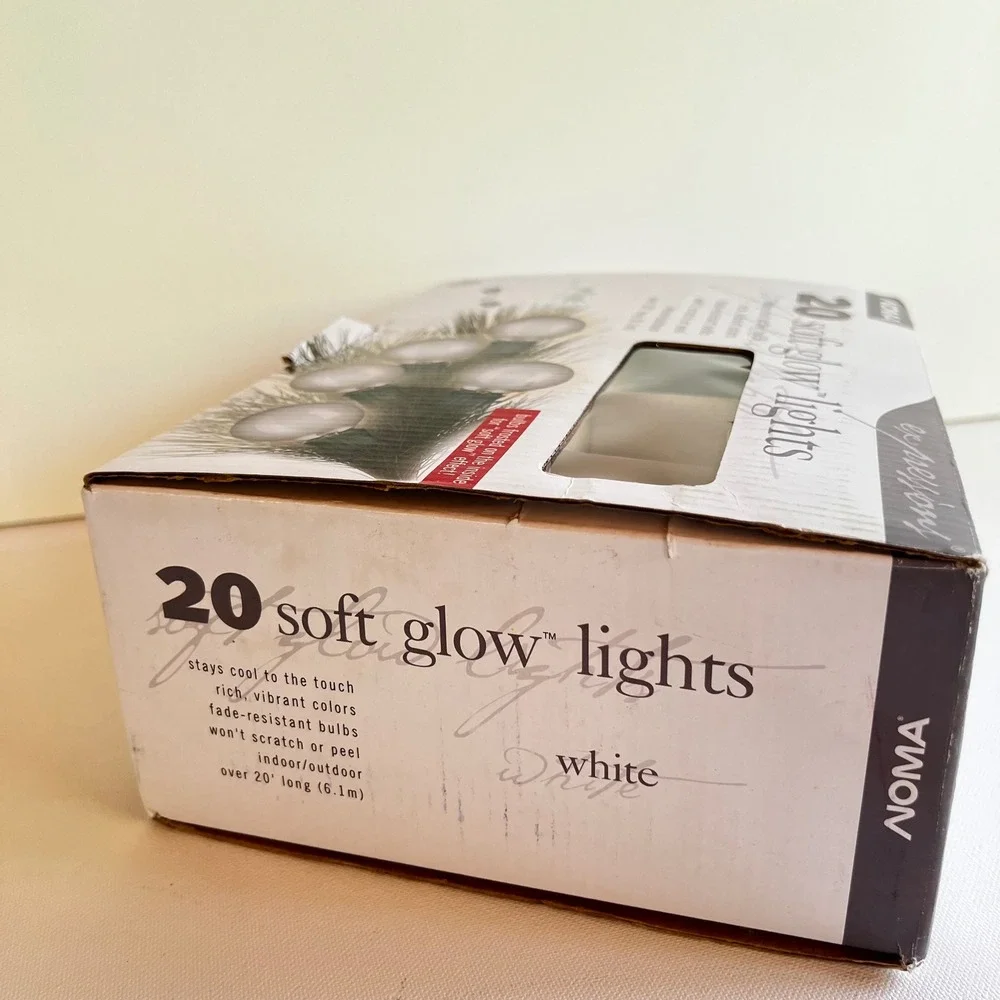 Noma Expressions 20 Soft Glow Lights White Frosted Bulbs Indoor Outdoor 20ft